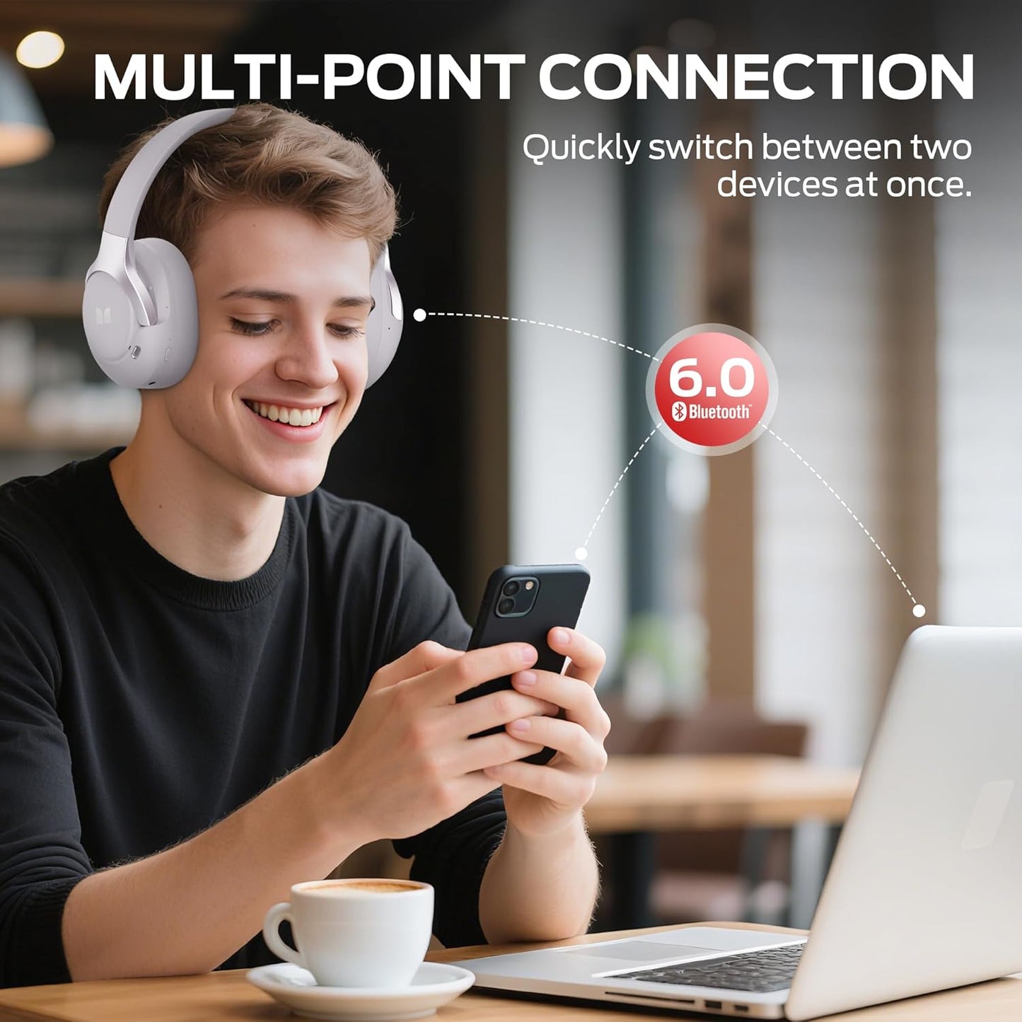 Handsfree Bluetooth Monster Persona 5th, MultiPoint, A2DP, ANC, Blu