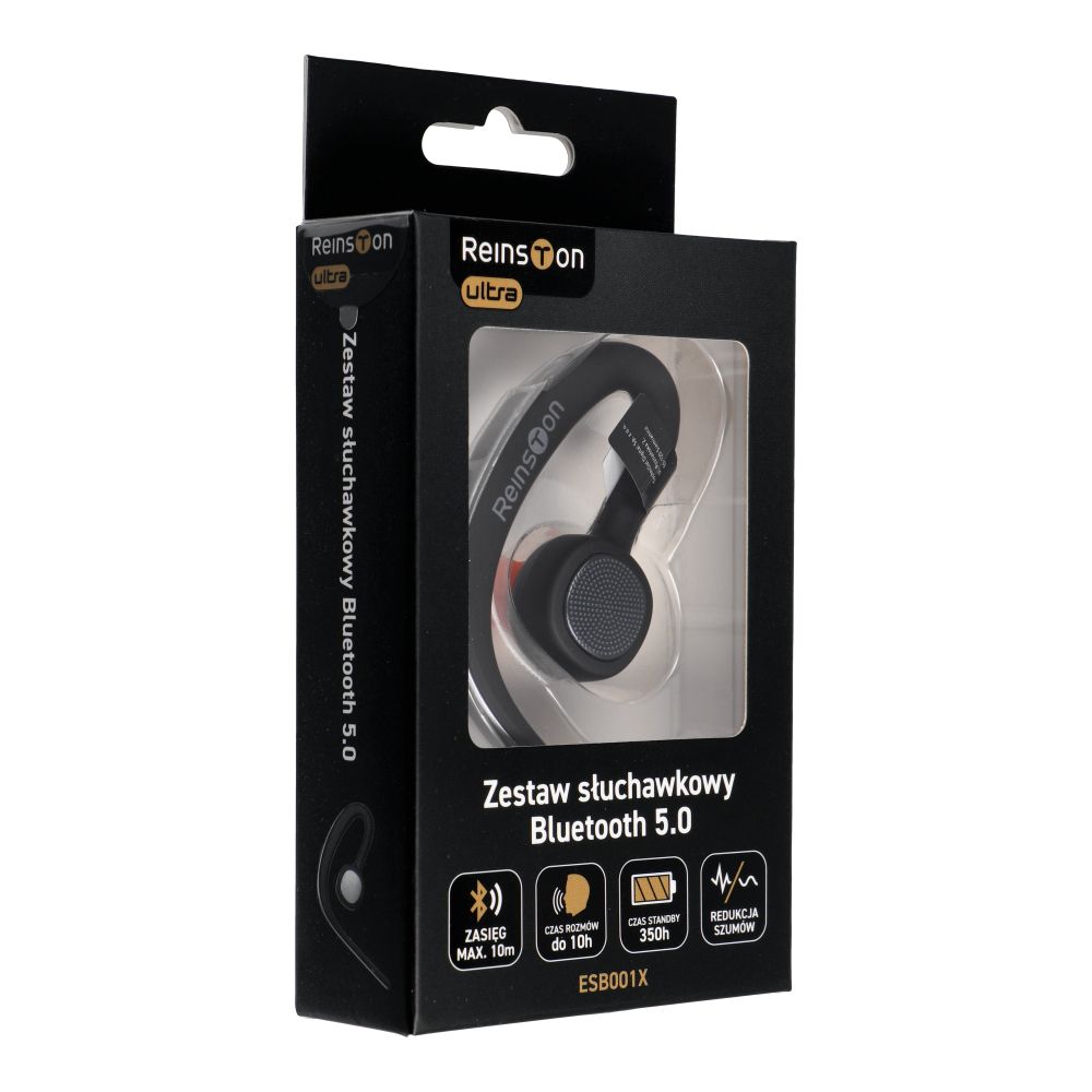 Auricolare Bluetooth Reinston ESB001X, MultiPoint, A2DP, Nero