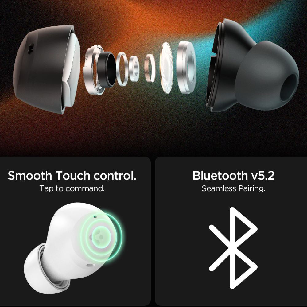 Kit mains libres Bluetooth Spigen SA2401, TWS, ANC, Blanc