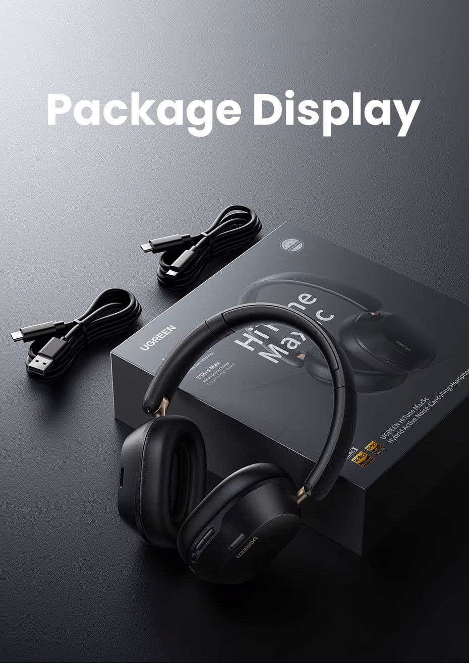 Auricolare Bluetooth UGREEN HP203, A2DP, ANC, Nero