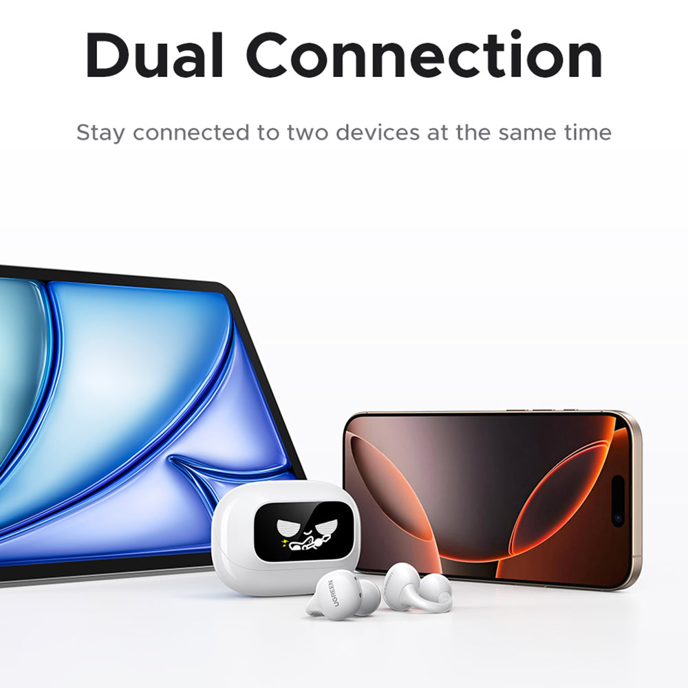 Auricolare Bluetooth UGREEN S6 ClipBuds Magic WS208, TWS, Bianco