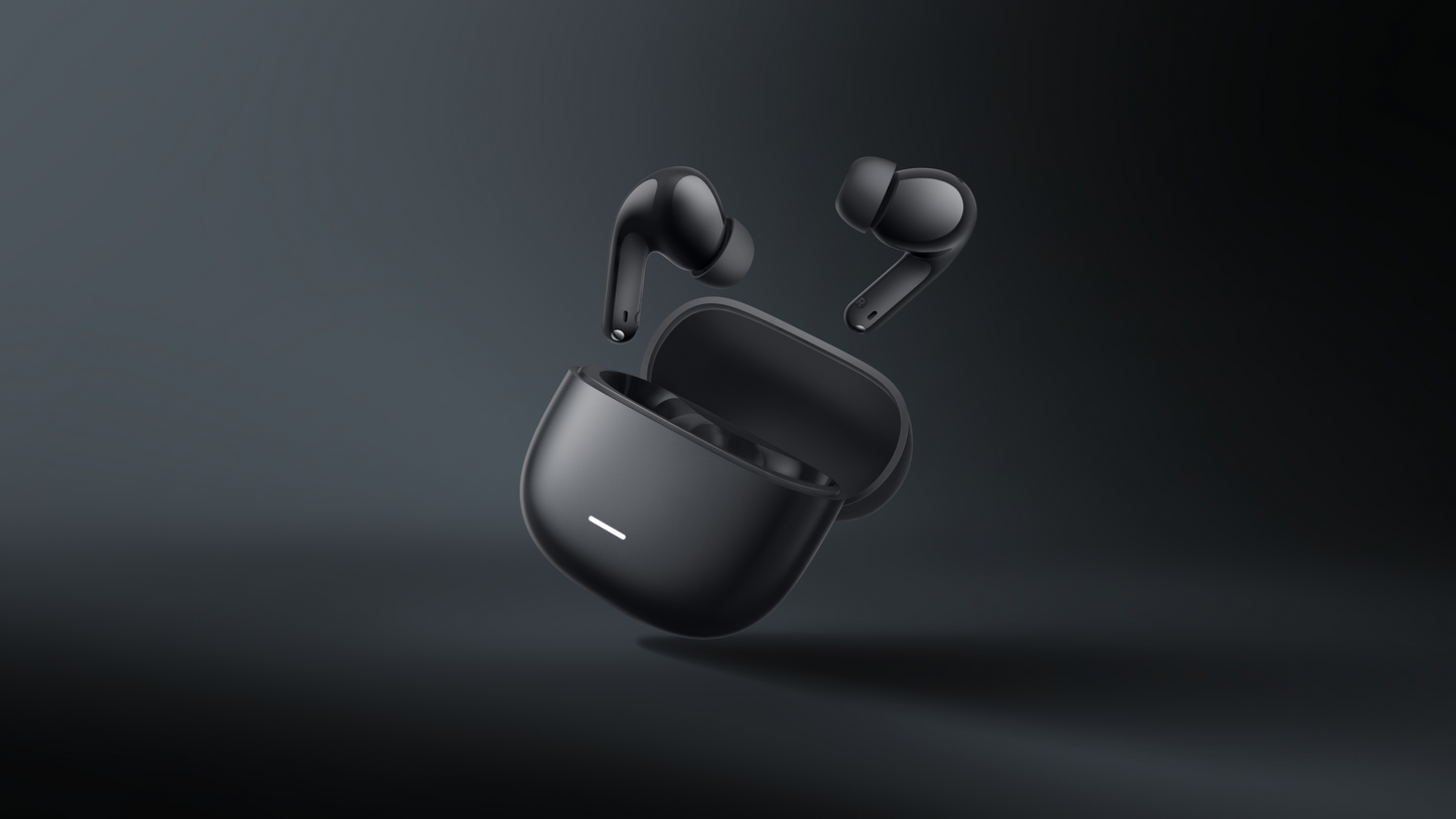 Handsfree Bluetooth Xiaomi Redmi Buds 8 Lite, TWS, ANC, MultiPoint, Schwarz BHR08OMGL