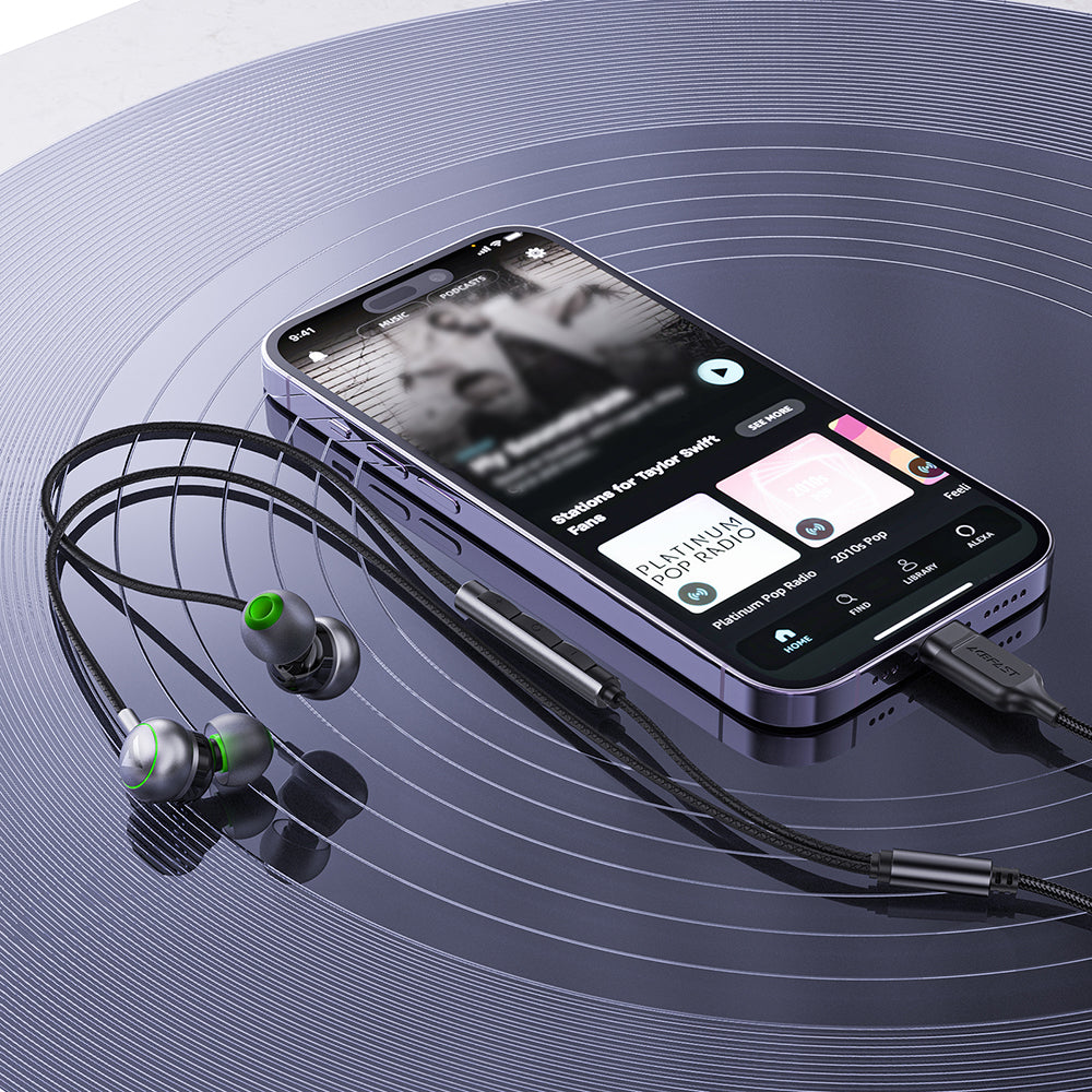 Handsfree USB-C Acefast L5, Nero