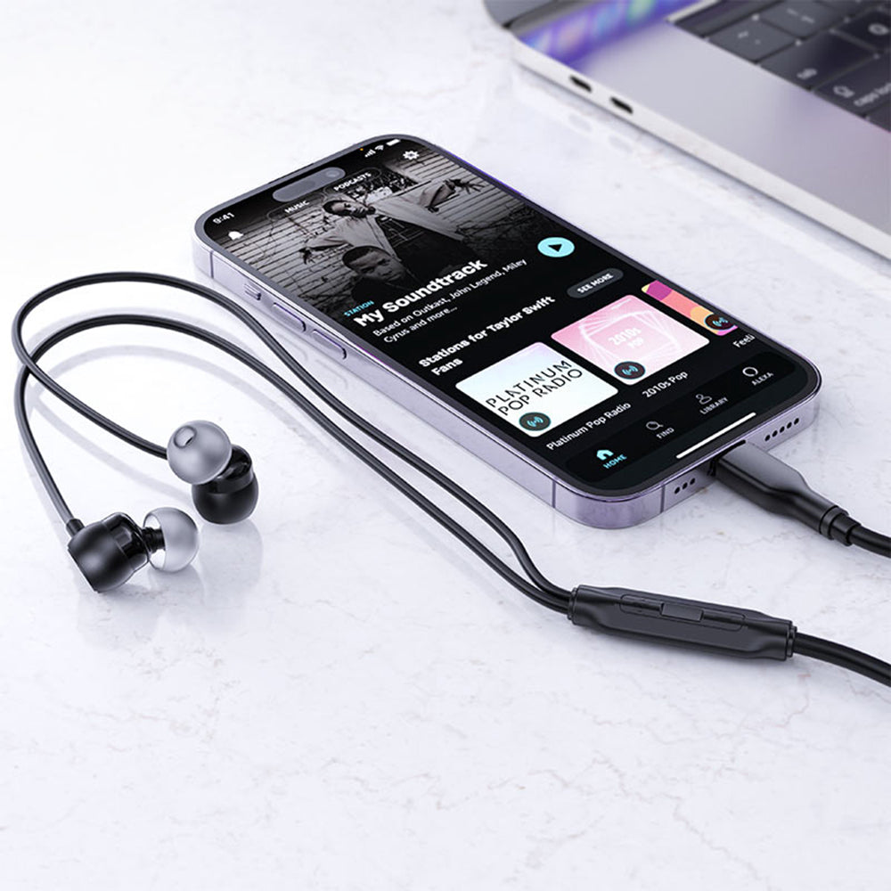Handsfree USB-C Acefast L8, Nero