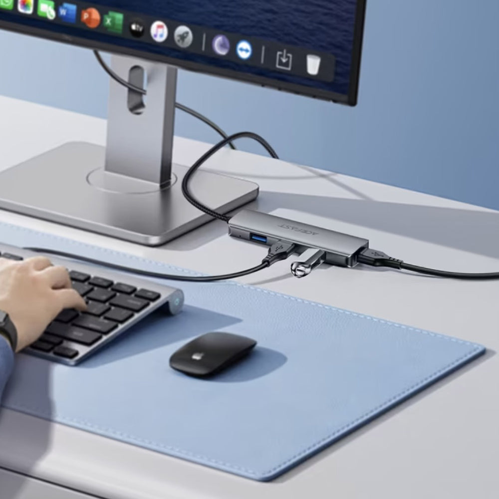 USB-Hub Acefast J17, 4in1, Grau