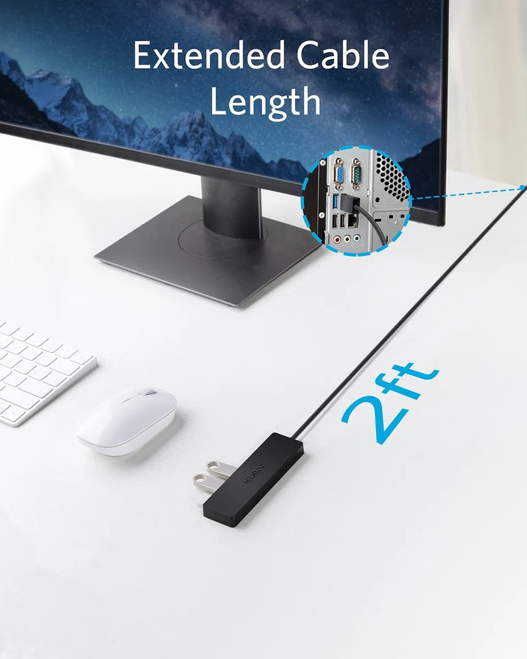 USB-Hub Anker, 4 x USB-A 3.0, Schwarz A7516016