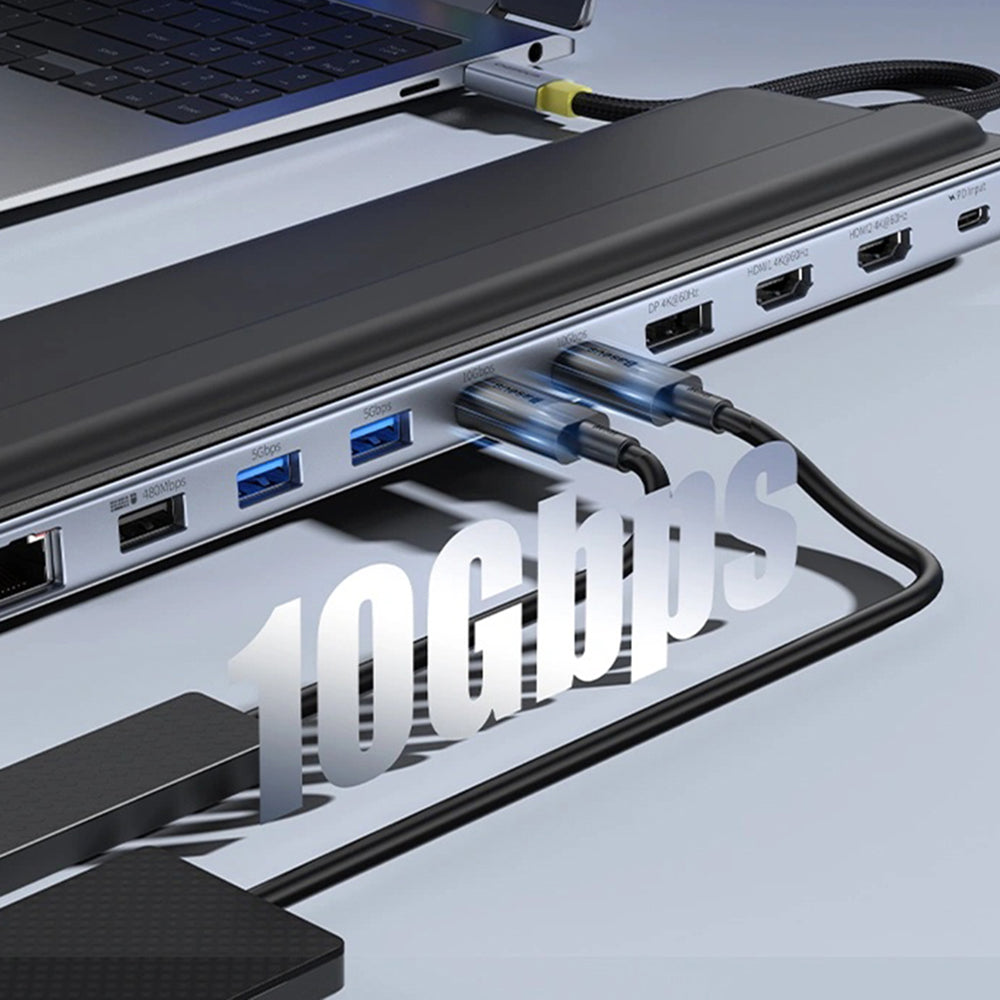 Hub USB-C Baseus EliteJoy EH3, 12in1, Grigio B00051300111-00