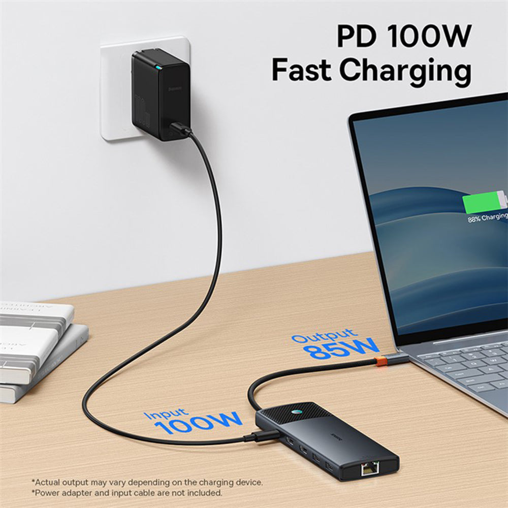 Hub USB-C Baseus Gleam II, 10en1, Noir B0114200