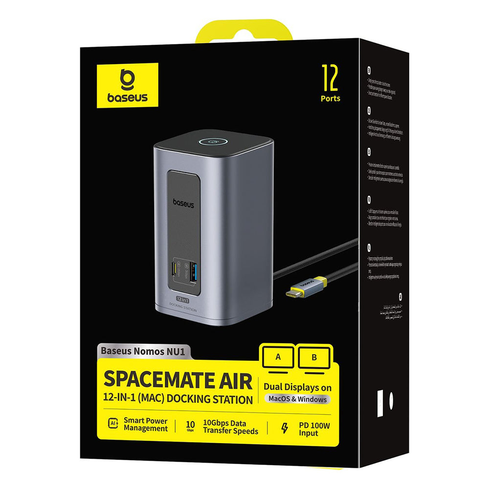 Multifunktions-Hub Baseus Nomos NU1 Air Spacemate, 12in1, Grau B0114400