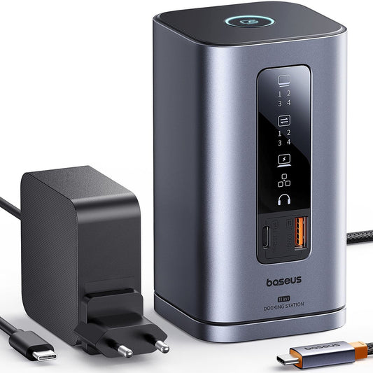 Hub USB-C Baseus Spacemate, 11in1, Grau B0112701
