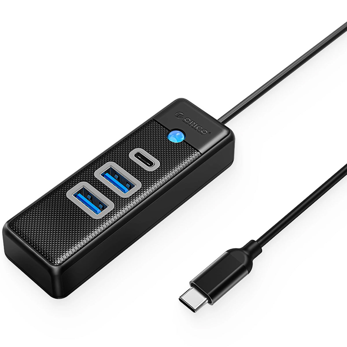 Hub USB-C Orico PWC2U-C3, 2 x USB-A 3.0 - 1 x USB-C, Nero