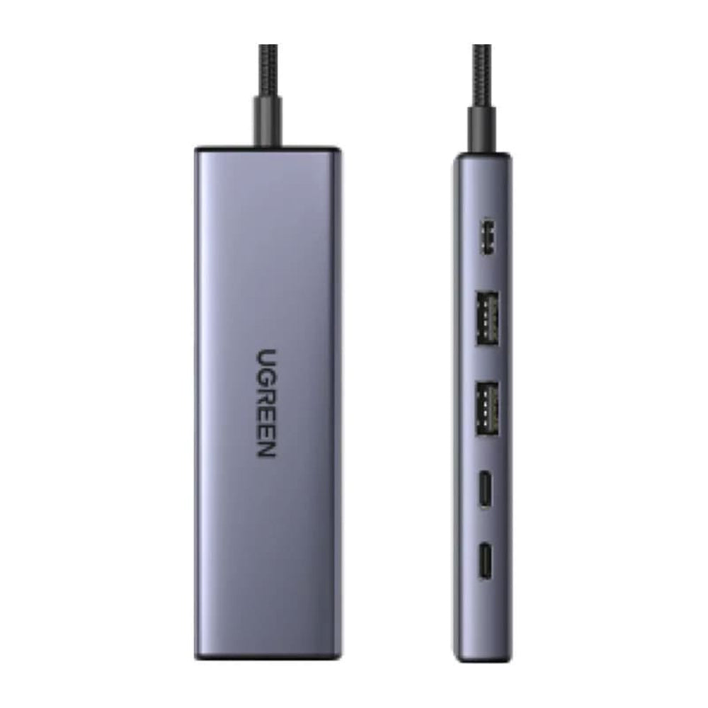 Hub USB-C UGREEN CM511 (75586), 6 en 1, Gris