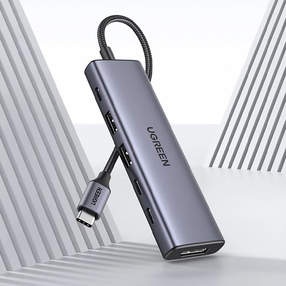 Hub USB-C UGREEN CM511 (75586), 6 en 1, Gris
