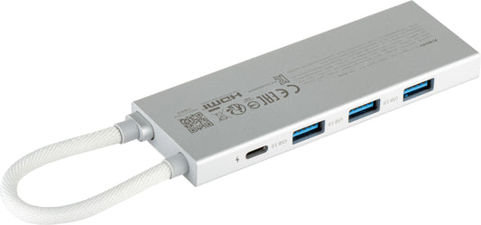 Hub USB-C Xiaomi, 3 x USB-A 3.0 - 1 x USB-C - 1 x HDMI, Bianco BHR8804GL