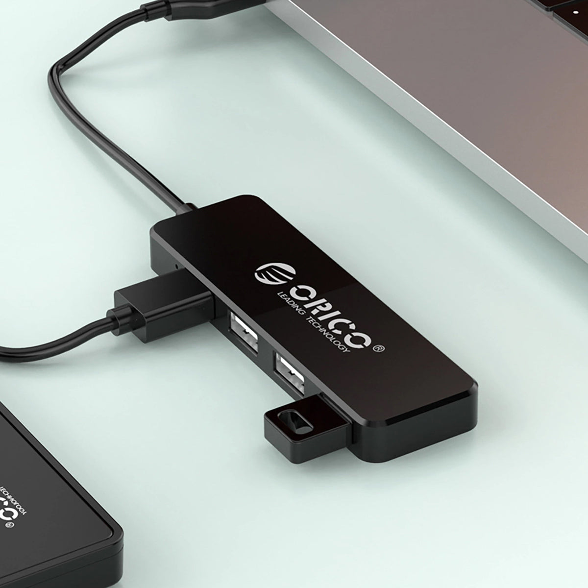 Hub USB Orico FL01, 4 x USB-A, Nero