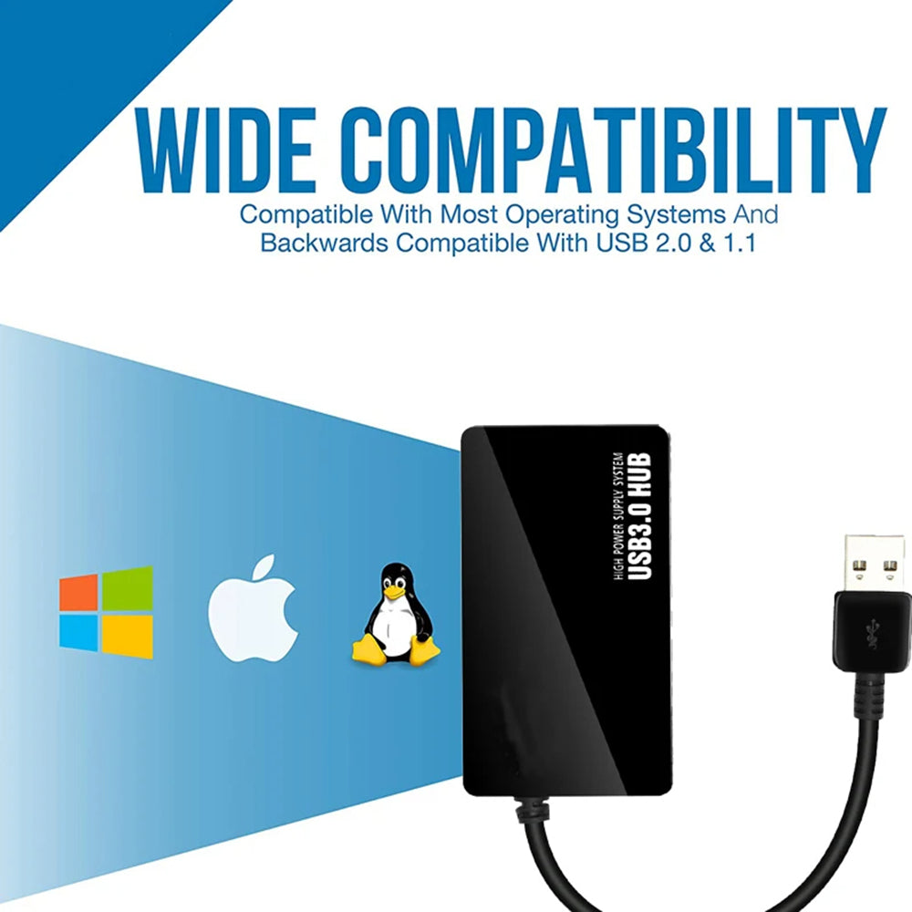 Hub USB Techsuit H15 QuantumNode, 4en1, Noir