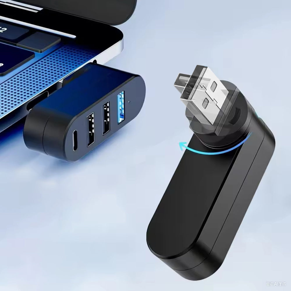 Hub USB Techsuit H17 SplitterNode, 4en1, Noir
