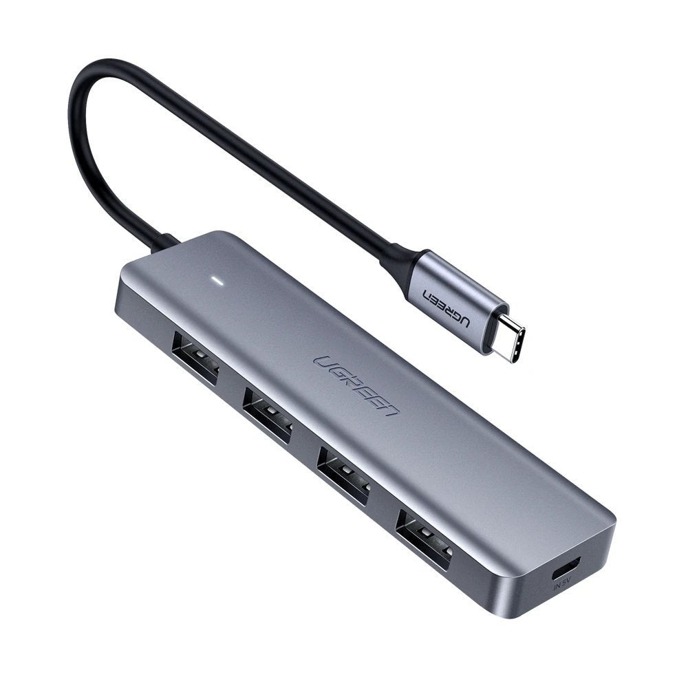 USB-C Hub UGREEN CM219, 4 x USB-A 3.0 - 1 x USB-C, Grau
