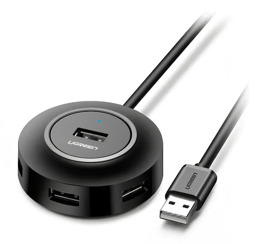 Hub USB UGREEN CR106, 4 x USB-A, 1m, Noir