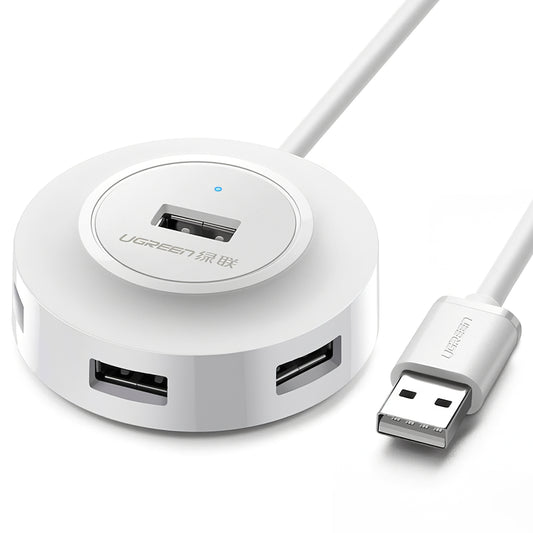 Hub USB UGREEN CR106, 4 x USB-A, 1m, Blanc
