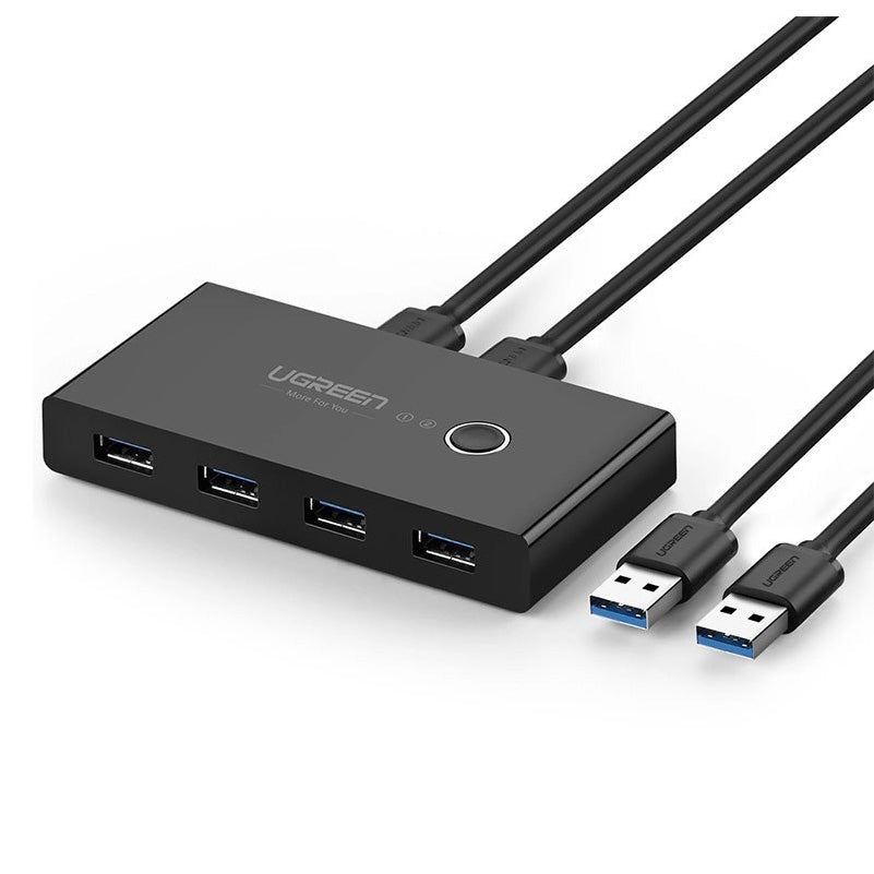 Switch USB UGREEN US216 Two Sharing Switch Box, 4 x USB-A 3.0, Nero