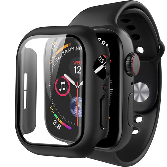 Anank Screen Guard Hülle für Apple Watch Series 7 41mm, Schwarz