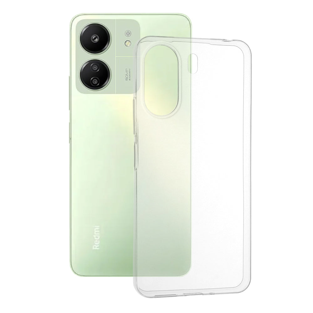 Custodia con Protezione per Fotocamera per Xiaomi Poco C65 / Redmi 13C, Techsuit, Chiara, Trasparente