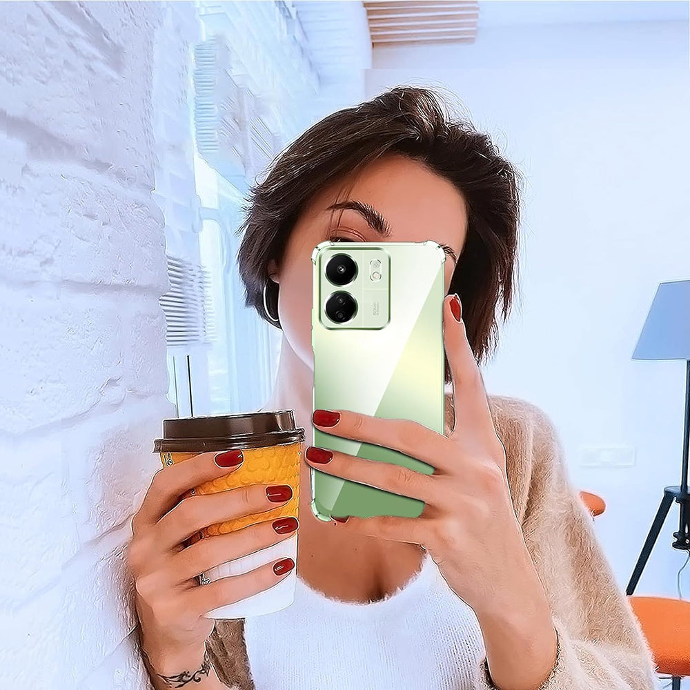 Coque de protection pour caméra pour Xiaomi Poco C65 / Redmi 13C, Techsuit, Antichoc Claire, Transparente