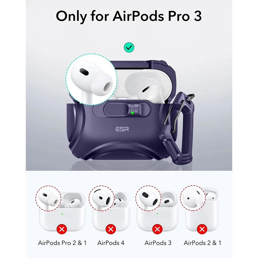 Étui ESR Cyber FlickLock pour Apple AirPods Pro 3, Mauve