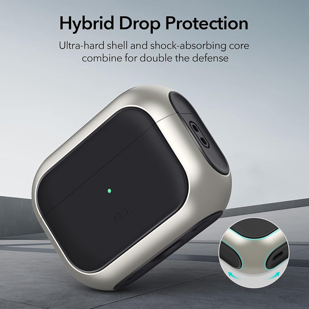 Custodia ESR Orbit Hybrid per Apple AirPods 4, Bianca