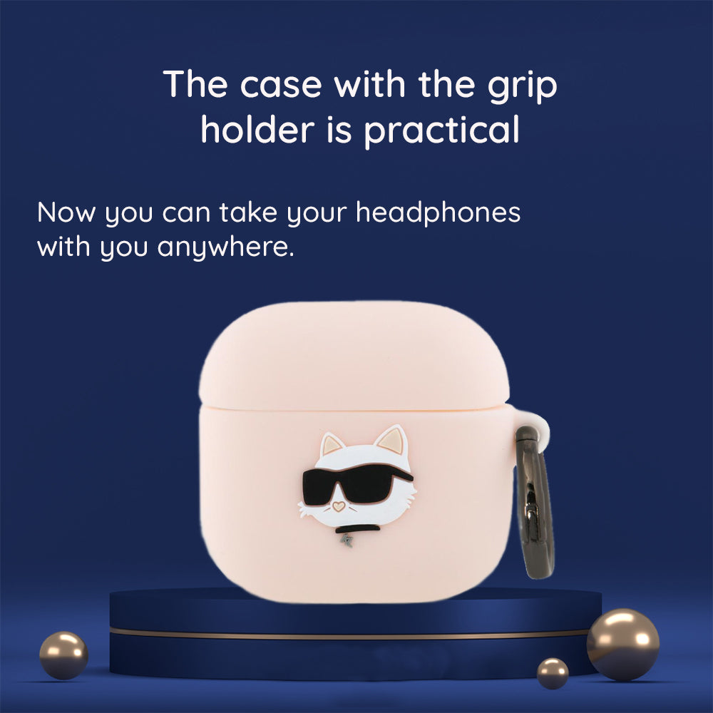 Étui Karl Lagerfeld 3D Tête de Karl pour Apple AirPods 4, Noir