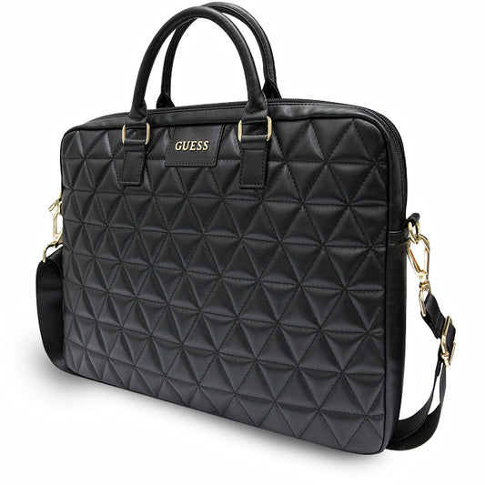 Sac Guess Quilted pour ordinateur portable 15 pouces, Noir
