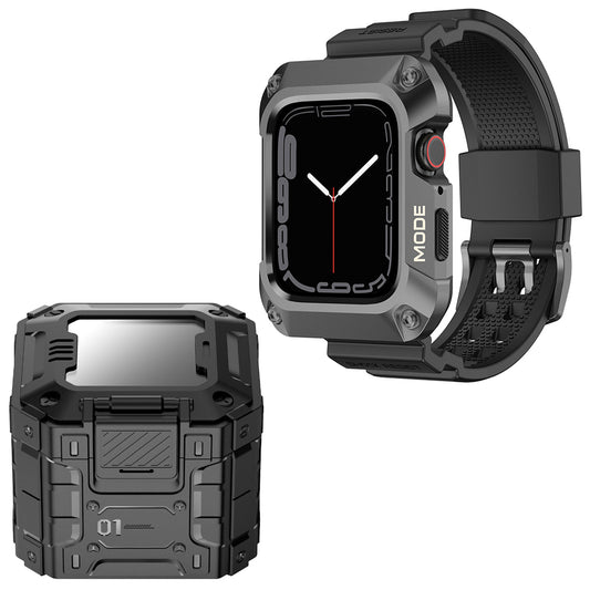 Lito RuggedArmor Armband für Apple Watch 44mm Serie, Grau
