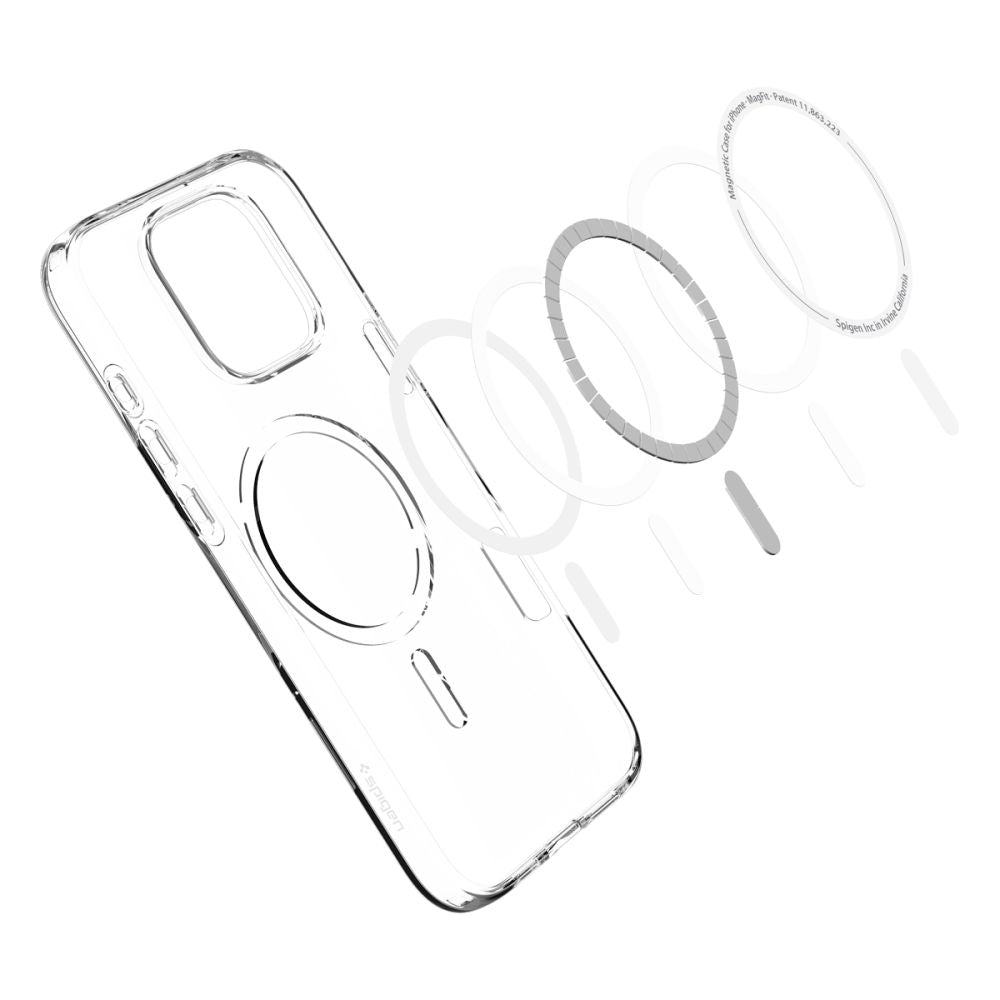 Custodia MagSafe per Apple iPhone 16 Pro, Spigen, a cristalli liquidi, trasparente ACS08389