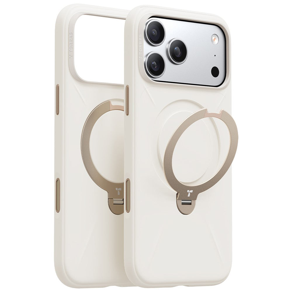 Custodia MagSafe per Apple iPhone 17 Pro, Torras, QPRO Silicone, Bianca