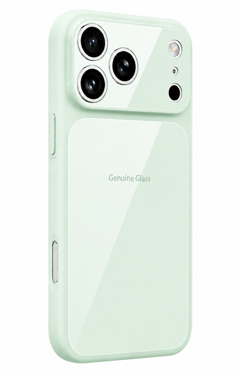 Coque MagSafe pour Apple iPhone 17, OEM, Verre Authentique, Vert