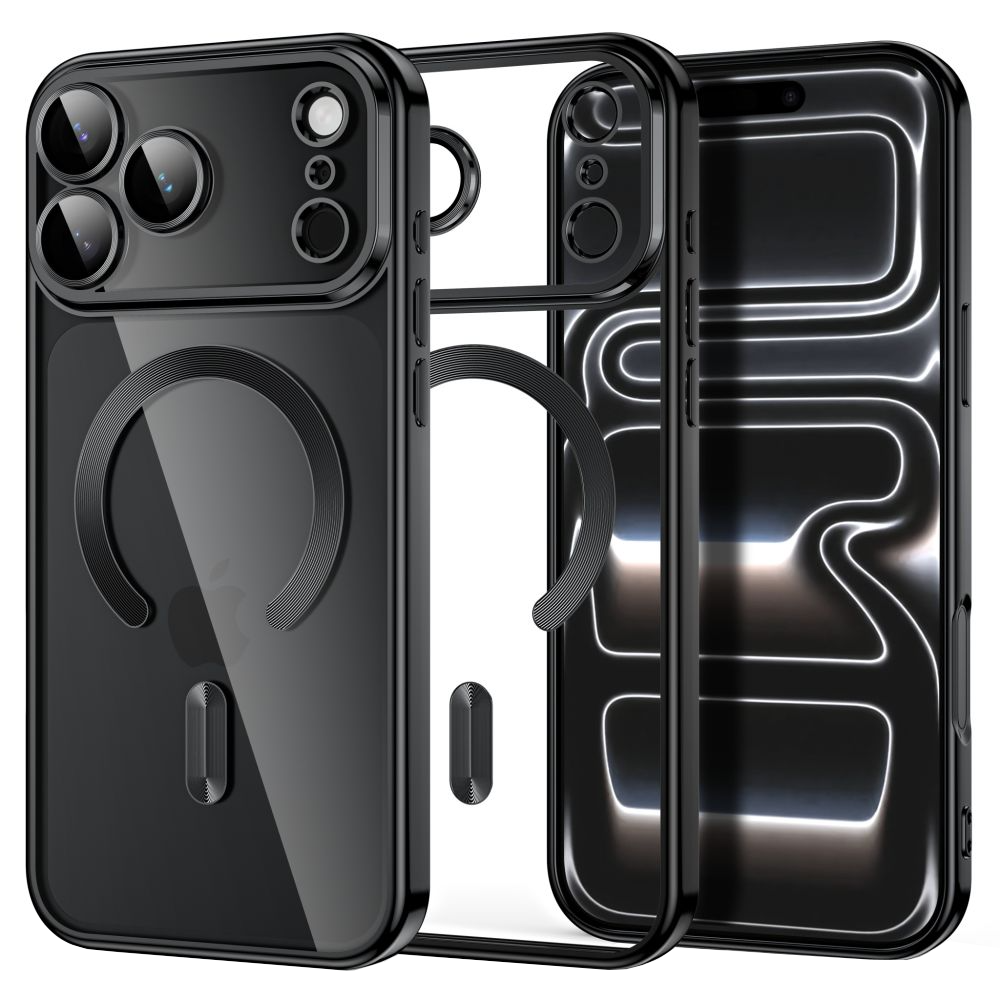 Custodia MagSafe per Apple iPhone 18 Pro / 17 Pro, Tech-Protect, Magflex, Nero Satinato
