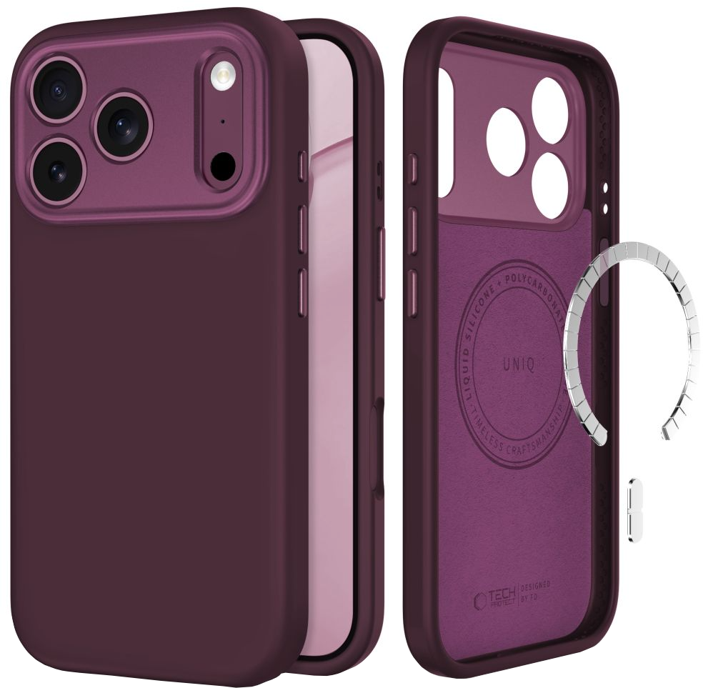 Custodia MagSafe per Apple iPhone 18 Pro / 17 Pro, Tech-Protect, Uniq CC, Vinaccia