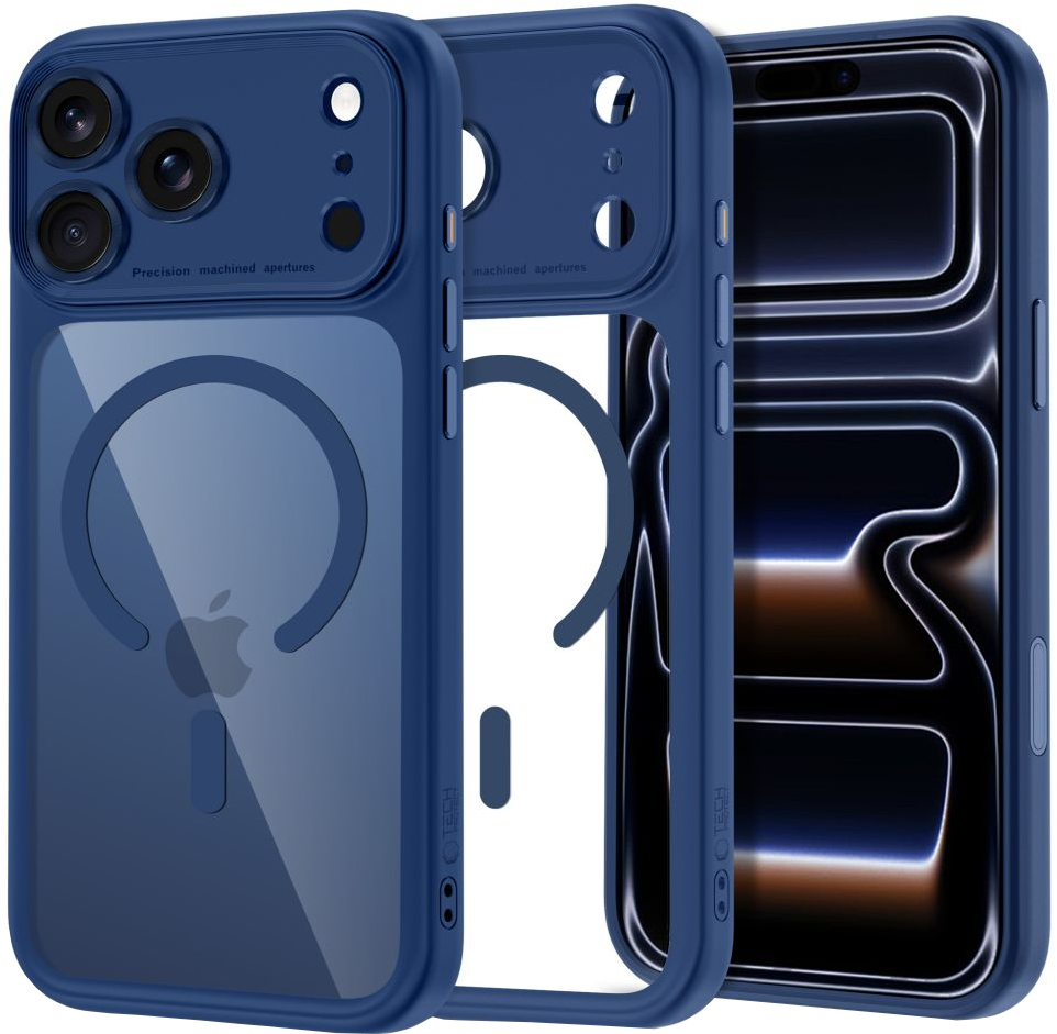 Custodia MagSafe per Apple iPhone 18 Pro Max / 17 Pro Max, Tech-Protect, MagPeak CC, Blu Navy