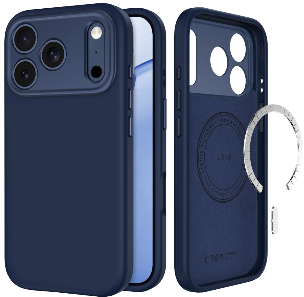Custodia MagSafe per Apple iPhone 18 Pro Max / 17 Pro Max, Tech-Protect, Uniq CC, Blu Navy