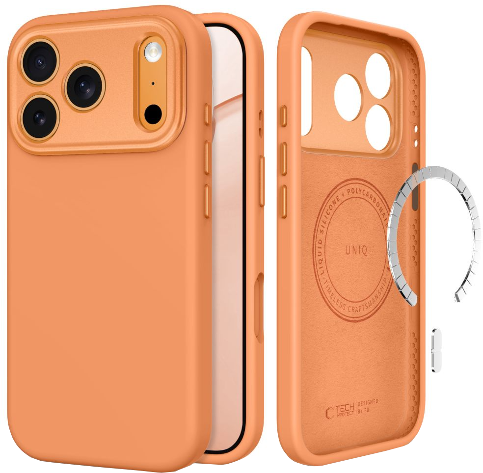 Custodia MagSafe per Apple iPhone 18 Pro Max / 17 Pro Max, Tech-Protect, Uniq CC, Arancione