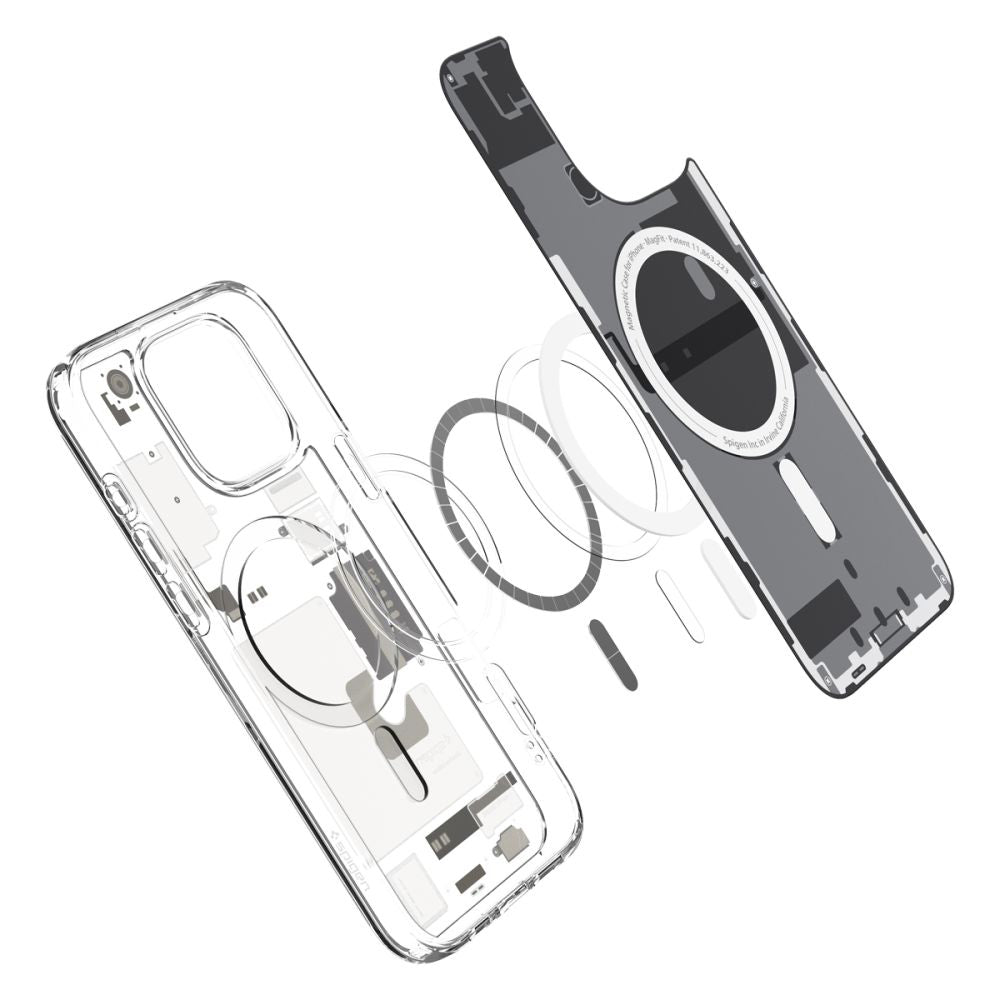 Custodia MagSafe per Apple iPhone 16 Pro Max, Spigen, Ultra Hybrid Zero One, Grigio ACS08381