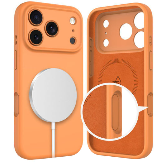 Custodia MagSafe per Apple iPhone 17 Pro, Tech-Protect, Silicone, Arancione