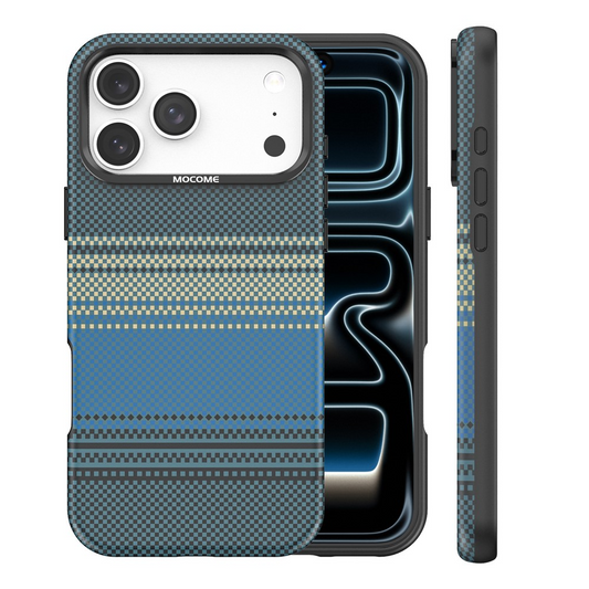 Coque MagSafe pour Apple iPhone 17 Pro, OEM, Gradient Rainbow, Bleu marine