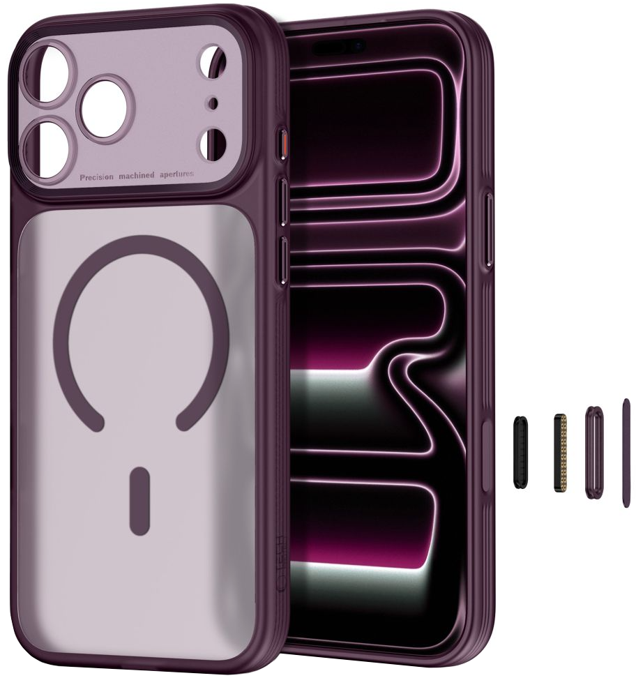 Custodia MagSafe per Apple iPhone 18 Pro / 17 Pro, Tech-Protect, MagPeak CC, Vinaccia Opaca