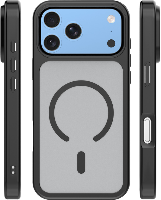 Coque MagSafe pour Apple iPhone 18 Pro / 17 Pro, OEM, Mag Big Hole, noire mate