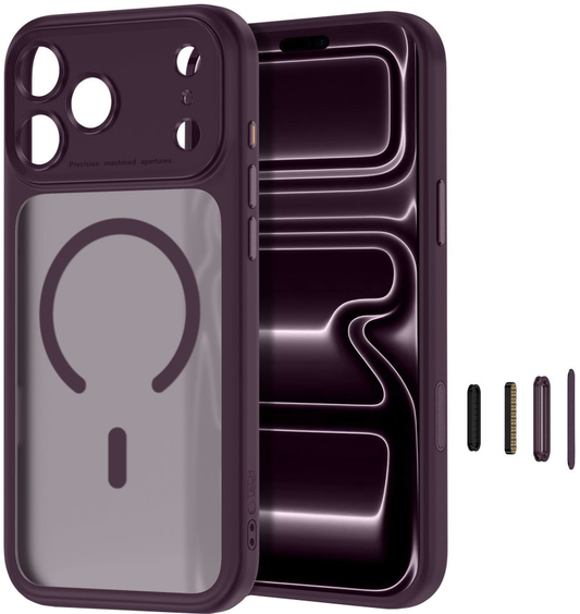 Coque MagSafe pour Apple iPhone 18 Pro / 17 Pro, Tech-Protect, MagPeak CC, Rouge Mat