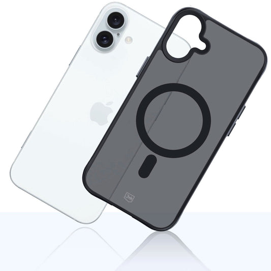 MagSafe Tasche für Apple iPhone 16 Plus, 3MK, Smoke MagCase, Schwarz