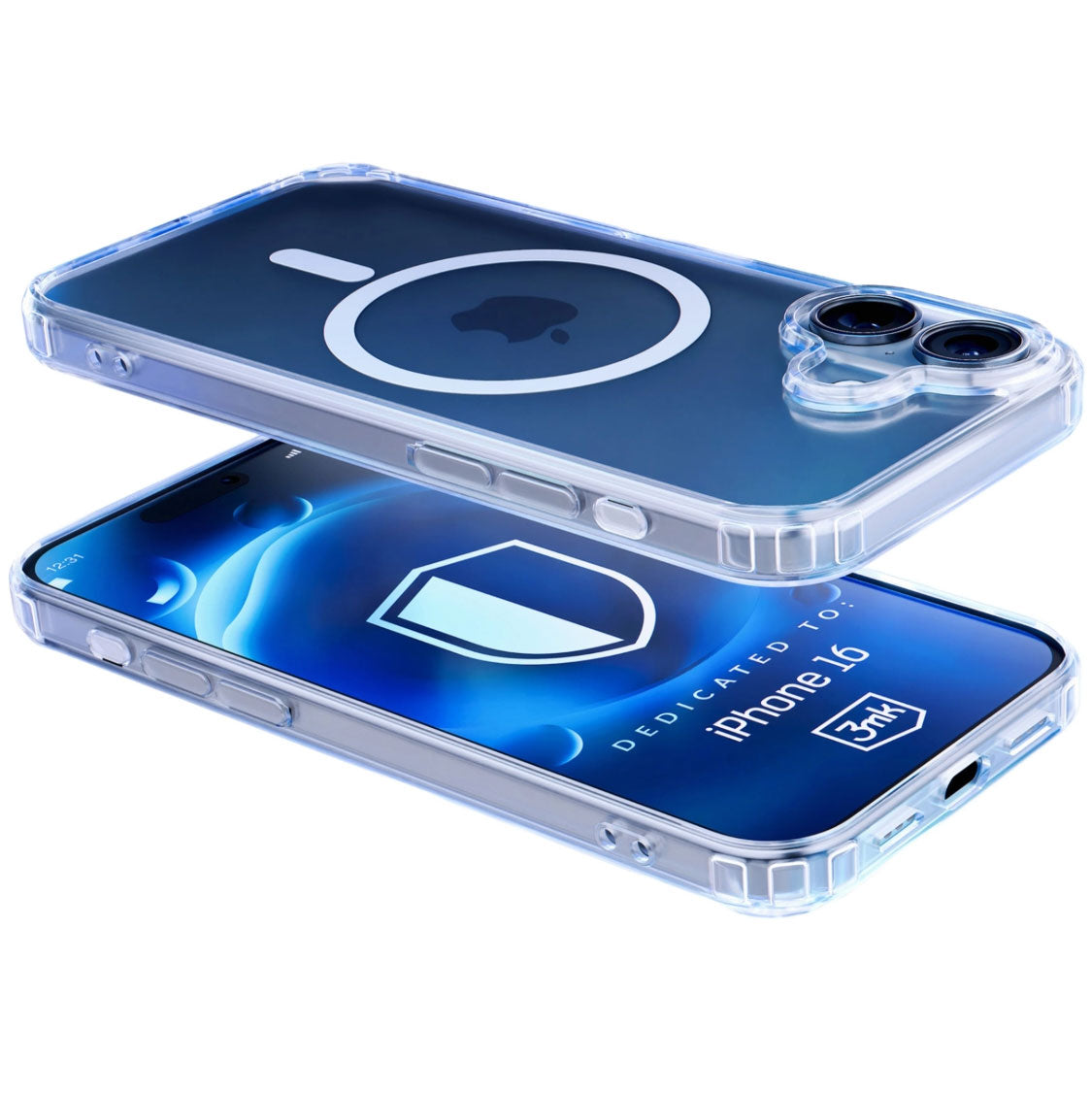 Custodia MagSafe per Apple iPhone 16 Plus, 3MK, MagCase, MagCase, Trasparente