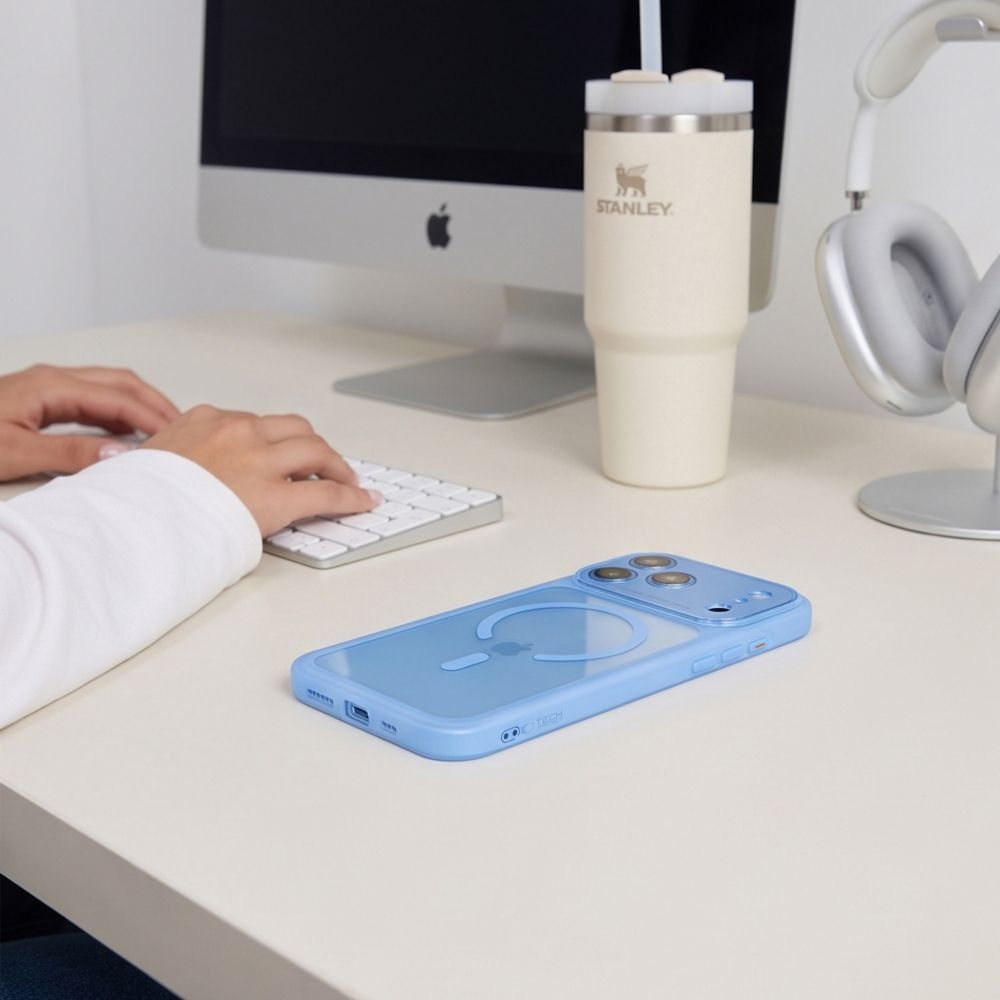 Custodia MagSafe per Apple iPhone 18 Pro Max / 17 Pro Max, Tech-Protect, MagPeak CC, Blu